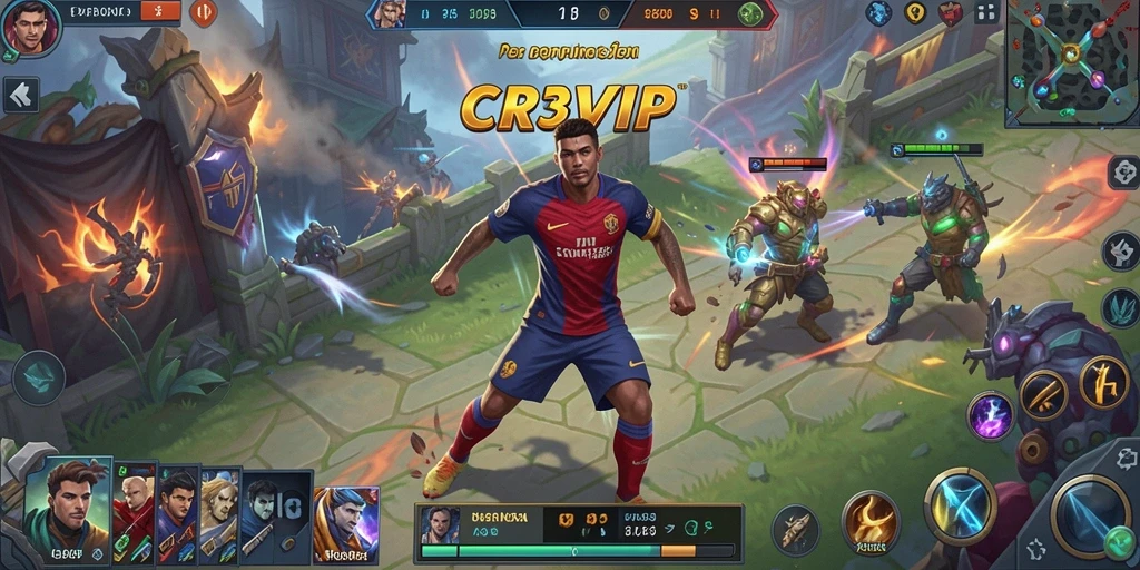 Gameplay seru dalam pertarungan MOBA di CR7VIP.