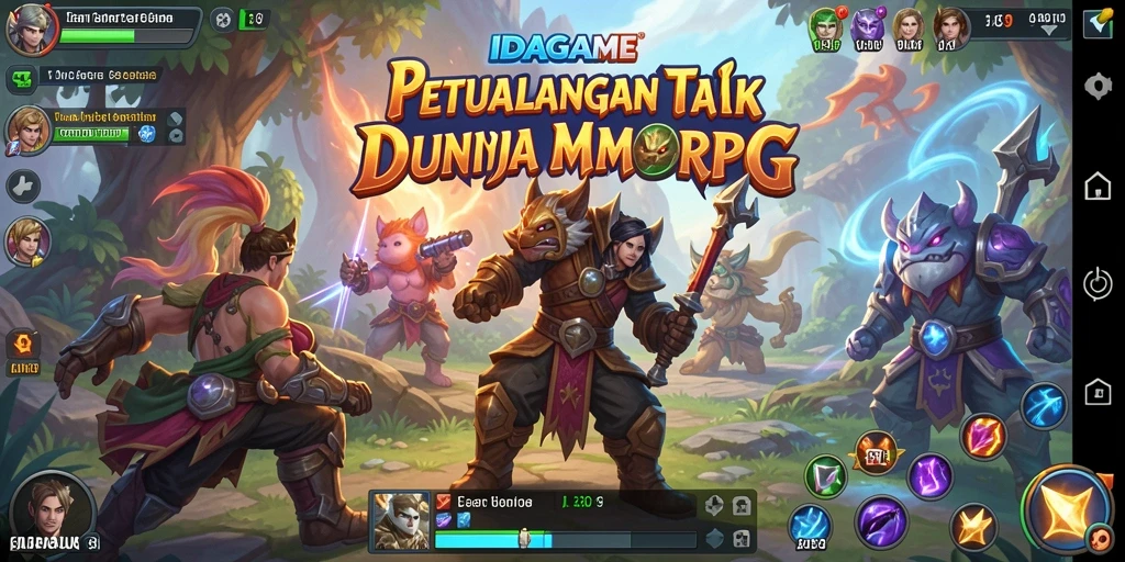 Screenshot utama IDAGAME menampilkan aksi pertarungan seru di dunia MMORPG.