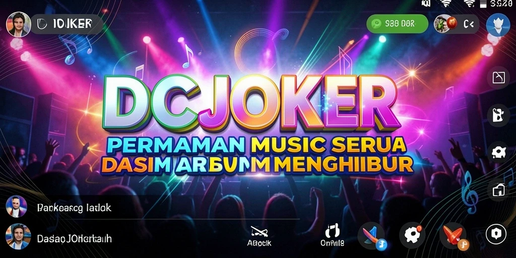 Tampilan utama gameplay IDCJOKER dengan berbagai lagu musik.