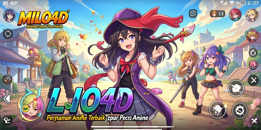 Screenshot gameplay menunjukkan karakter anime dalam aksi seru.