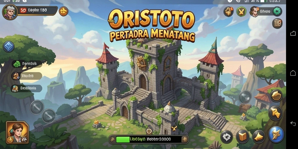 Tampilan spektakuler gameplay Tower Defense ORISTOTO.