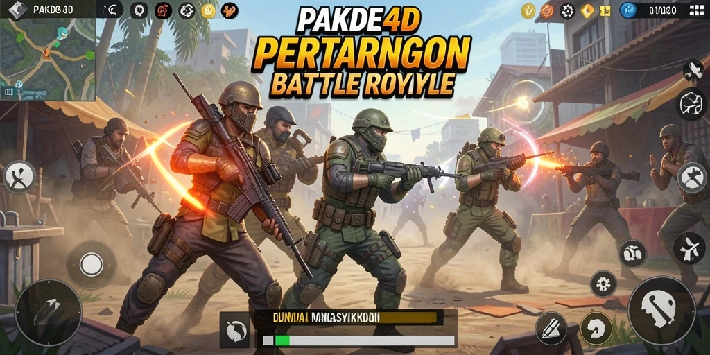Tampilan memukau dalam pertempuran Battle Royale di PAKDE4D.