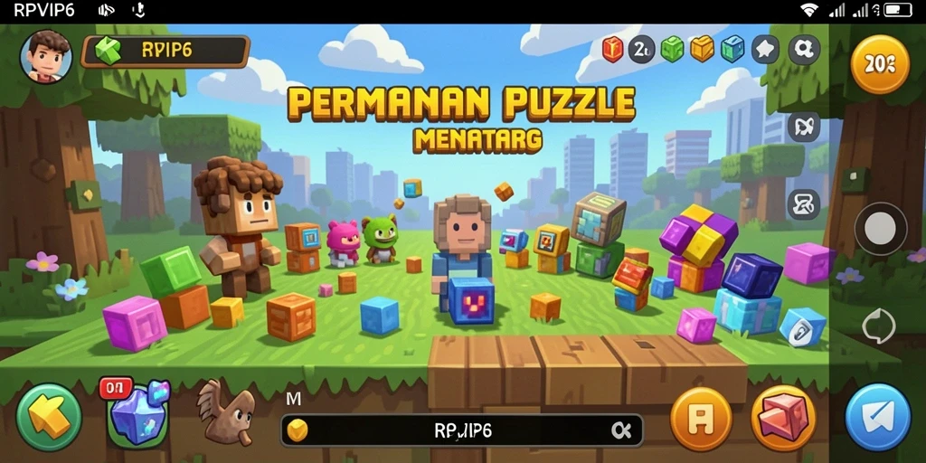 Tampilan gameplay puzzle RPVIP6 yang menarik dan menantang.