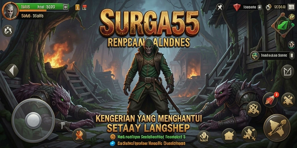 Tampilan gameplay SURGA55 yang mencekam dan penuh ketegangan.