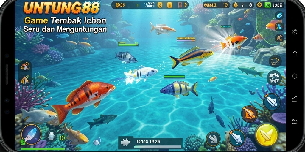 Tampilan gameplay Tembak Ikan di UNTUNG88 yang memukau.